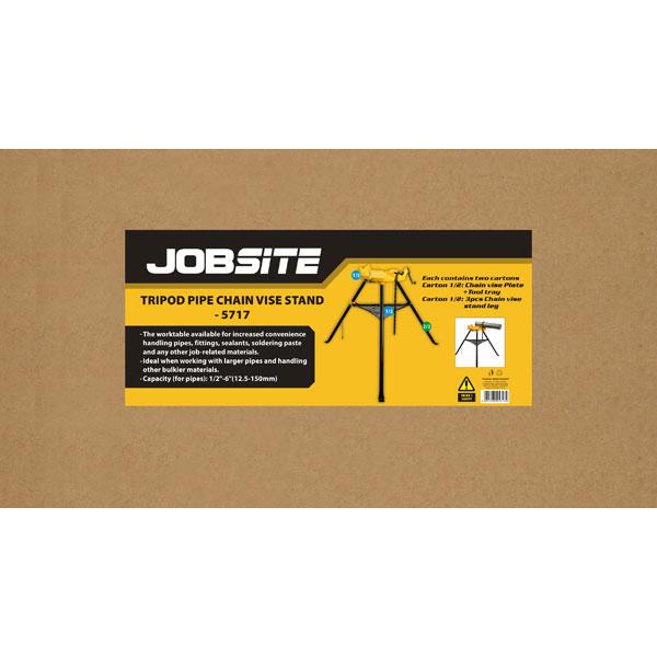 Tripod Pipe Chain Vise Stand | Heavy Duty Pipe Work Support CT5717