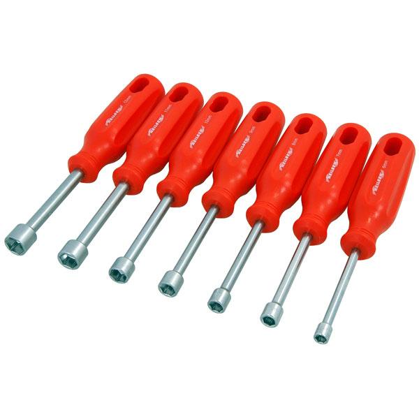 7pc Metric Nut Driver Set - 6mm to 12mm Heavy Duty Workshop Tools Kit CT1386