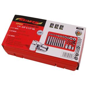 35 Piece 1/4, 3/8 & 1/2 Inch Drive Bit Socket Set – Star Sockets & Holders CT0464