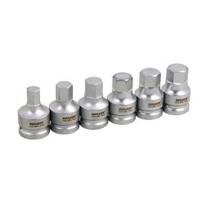6pc 3/4" Drive Hex Bit Set – 14 to 23mm Chrome Molybdenum Durable Kit