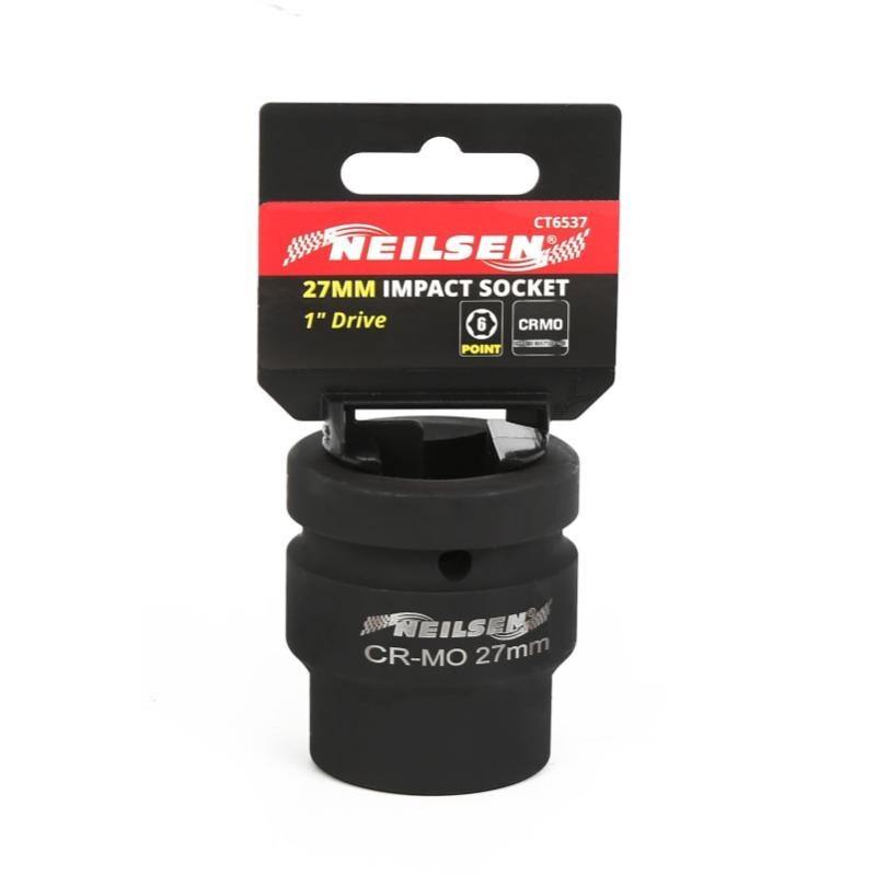 1" Inch Drive 27mm Deep Impact Socket 6 Point High Torque Shallow Tool CT6537