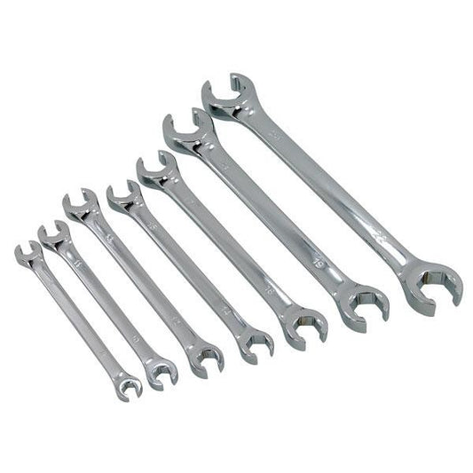 Flare Nut Wrench Set 7pc Brake Fuel Hydraulic Air Condition Line Spanner 8-24mm8