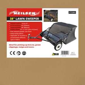 38inch Lawn Sweeper – 250mm Brush with 12 Cubic Foot Collection Capacity CT2201