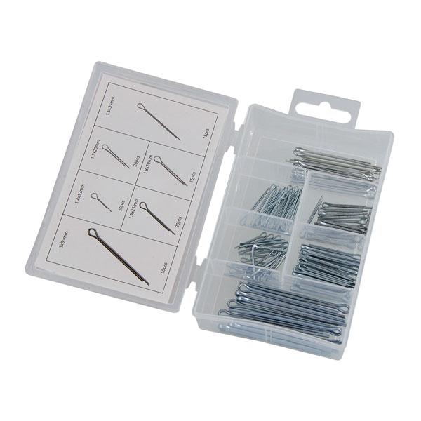 100Pc Cotter Pin Assortment Hardware Kit Workshop DIY Tools Garage Steel CT0459