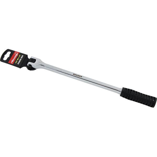 1/2" Drive Flexi Breaker Bar Power Bar 375mm 15" Rubber Grip Wrench Tool CT0743