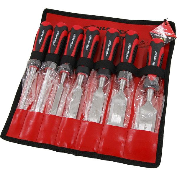 7Pc Wood Tool Set Hardened Steel Bevel Edged Blades Carpenters Quality CT0054 Cannon Tools
