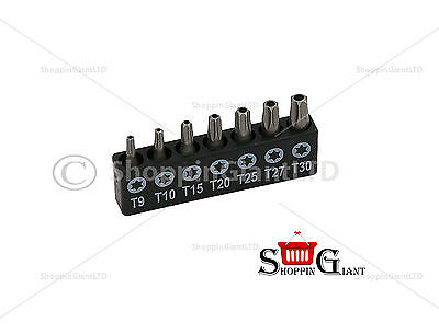 7pc T9-T30 Security Torx Bit Set Perfect Secure Fit High Quality Steel CT3706