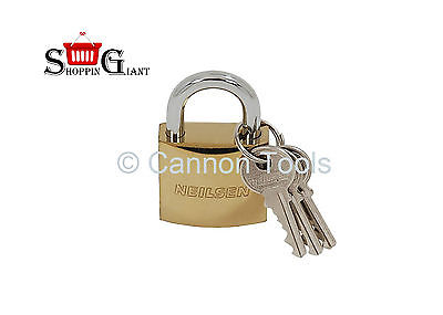 32mm Brass Plated Padlock Top Security Padlocks Heavy Duty Garage Quality CT2086