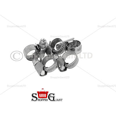 5 Pieces Jubilee Hose Clamp 8-12mm Set Hex Head Stainless Steel Pipe Clip CT2507