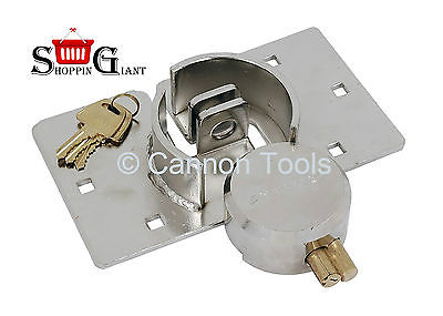 73mm Van Padlock & Hasp Round Drawbench 3 Keys Heavy Duty Shackle Quality CT0001