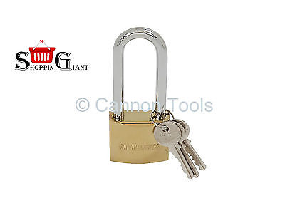 38mm Long Shackle Padlock Brass Plated Top Security Heavy Duty Quality CT2091