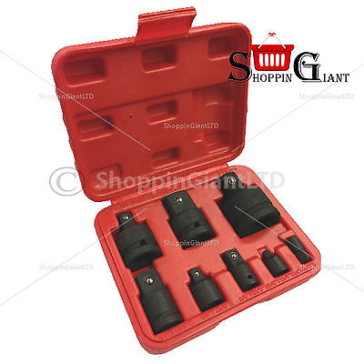 8Pc Air Impact Socket Adaptor Reducer Cr-V Garage Tool 1/4 3/8 1/2 3/4 1" CT1218