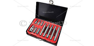 11 Piece Spline Set With 1/2" Adaptor Chrome Vanadium Hand Tools Garage CT4038