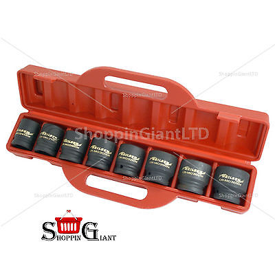 8Pc 3/4" Drive Shallow Impact Socket Set 24mm 38mm In Moulded Case Garage CT1606