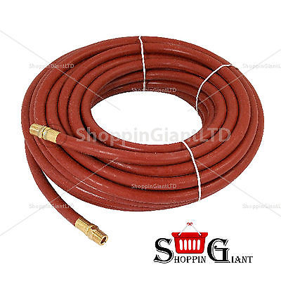 3/8" 15m 50ft Air Hose Rubber Bsp Connectors Compressor Tools Brass Hoses CT0003