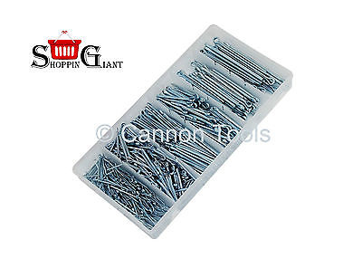 500pc Cotter Pin Assortment Workshop DIY Replacement Quality Mixed Size CT1631