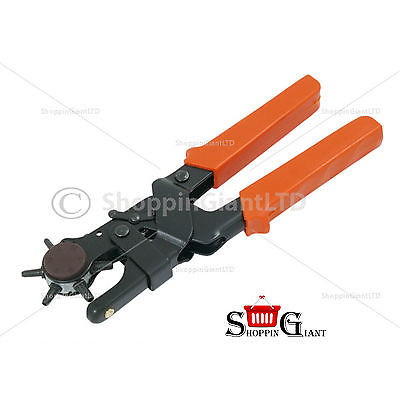 230mm 9" Leather Punch Plier Revolving Power Punches Heavy Duty Quality CT2128