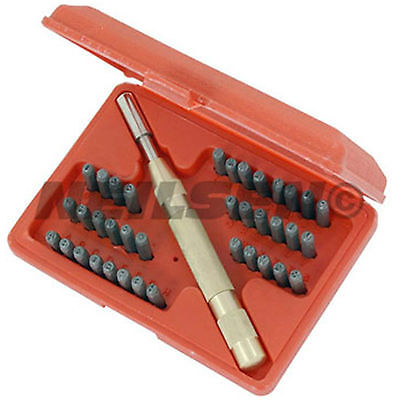 38 Pcs Automatic Letter + Number Stamping Metal Punch Stamp Set Tool Kit CT1497