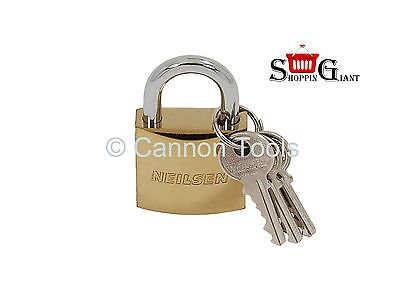 38mm Brass Plated Padlock Top Security Padlocks Heavy Duty Garage Quality CT2087