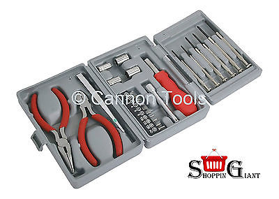 26Pc Tool Kit Multi Purpose Set Nose Cutting Pliers Tweezers Quality Tool CT2263