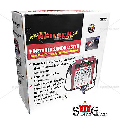 Air Sandblaster 30lb Portable Heavy Duty Sandblaster Gun Quality Tool Kit CT1109