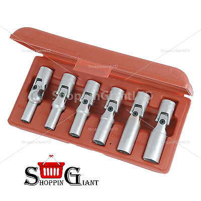 6Pc 3/8 Inch Drive Socket Set Glow Plug Universal Joint Professional DIY CT1801