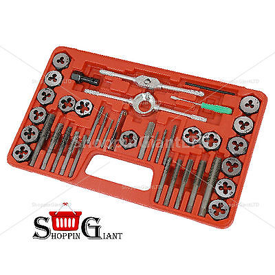40 Pc Tap Die Set Screwdriver Pitch Wrench Garage Tool Quality Bolts DIY CT1426