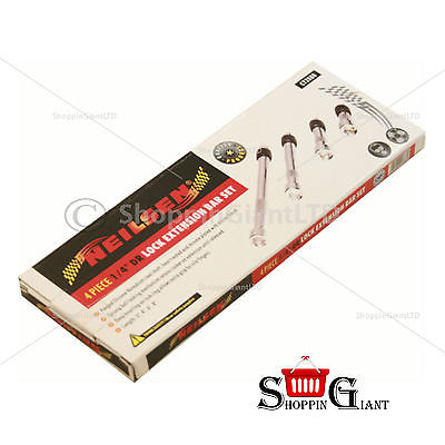 4Pc 1/4" Drive Locking Extension Bar Set Size 3" 4" 6" 8" Garage Tool Kit CT2888