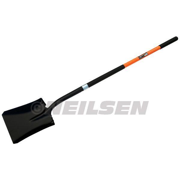Shovel With Fiberglass Long Handle Heavy Duty Carbon Steel Square Point CT4182 Neilsen