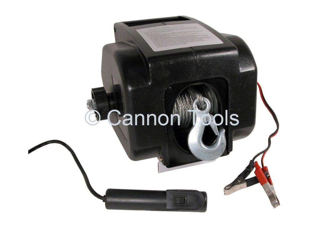 Electric Winch 12V 2000lb Emergency Hand Crank All Wiring Portable 6000lb CT0712