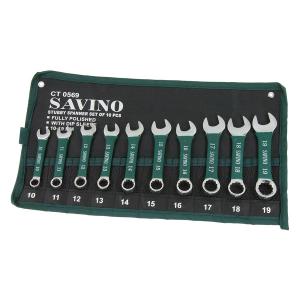 Premium 10-Piece Stubby Spanner Set 10mm to 19mm for Easy Hand Tool Use CT0569