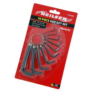 10pc Hex Key Set 1.5–10mm – Durable Allen Wrench Set for Precision Work CT0368