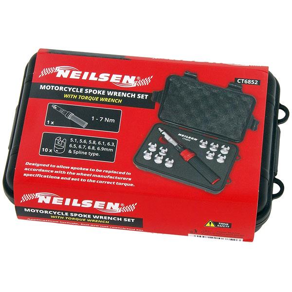 Motorcycle Spoke Wrench Set with Torque Wrench – Precision Rim Adjustment CT6852