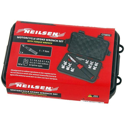 Motorcycle Spoke Wrench Set with Torque Wrench – Precision Rim Adjustment CT6852