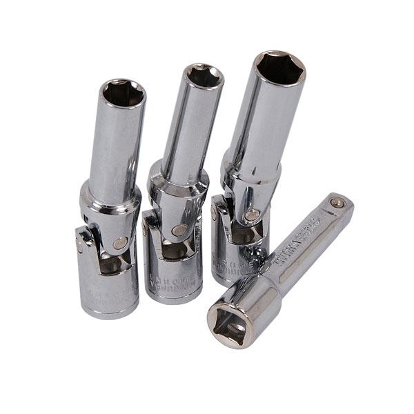 4pc Glow Plug Socket Set 3/8" Drive – Chrome Vanadium with Extension Bar CT0483