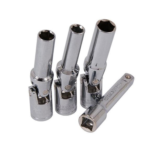 4pc Glow Plug Socket Set 3/8" Drive – Chrome Vanadium with Extension Bar CT0483