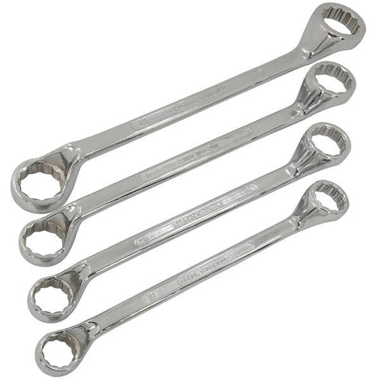 4pcs Jumbo Ring Spanner Set Full Polish – 32x36 to 46x50mm Heavy Duty CT7198