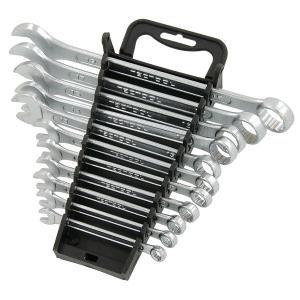 11pcs TECTOOL Drop Forged Combination Spanner Set with Plastic Tray CT0197