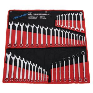 48-Piece Full Polish Spanner Set 6-25mm & 1/4-1 Inch for All Jobs CT0876