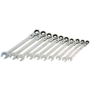 10pc Flexi-Head Combination Ratchet Spanner Set – Sizes 10–19mm CT3229