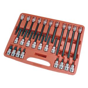 26pc 1/2" Drive Multi-Spline Socket Bit Set – M5 to M16 Various Sizes CT0395
