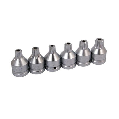 6pc 3/4in Drive Star & Spline Bit Set - T70-T100 & M16-M18 CRM Steel CT1389