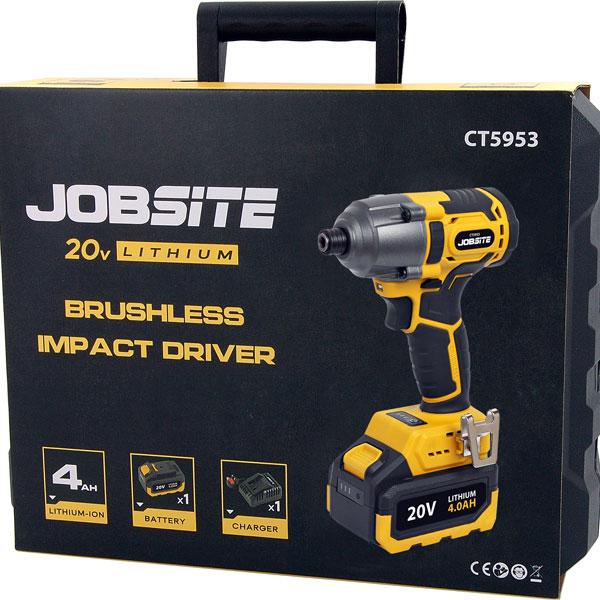 20V Li-ion Brushless Impact Screwdriver 180Nm Adjustable Speed 3 Modes CT5953