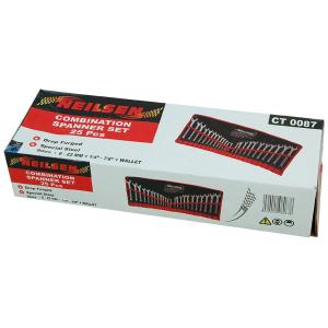 25 Pcs Combination Spanner Set – 6-22mm & 1/4-7/8 Inch with Wallet CT0087