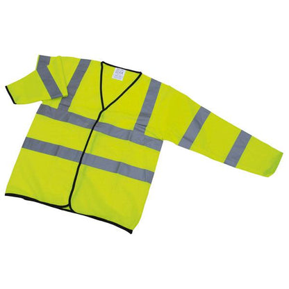 Sleeved High Visibility Safety Vest Yellow – Size M CT3407