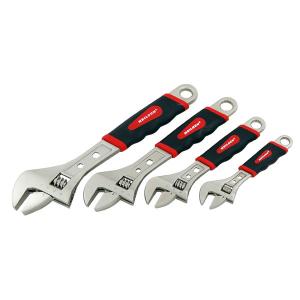 4 Piece Adjustable Wrench Set with Soft Grip Handles – 6 to 12 Inch Sizes CT1072