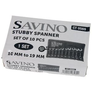 Premium 10-Piece Stubby Spanner Set 10mm to 19mm for Easy Hand Tool Use CT0569