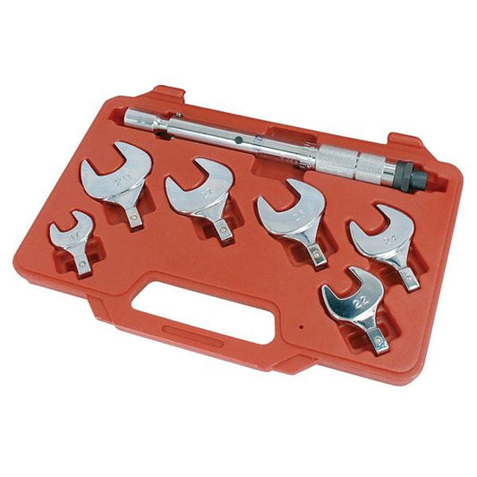 7pc Interchangeable Spanner Head Set with Torque Wrench 17–29mm Sizes CT1219