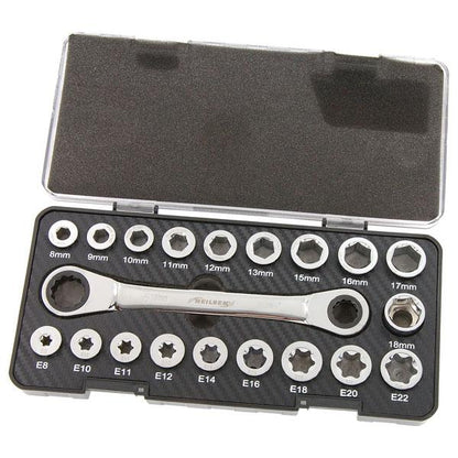 Go-Through Socket Set Hex Drive Double Head Tools CT1546