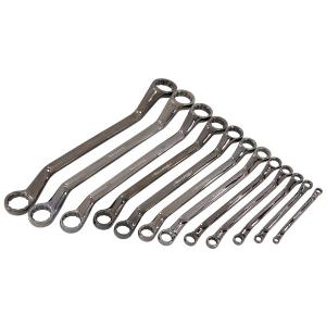 12pc Double Ring Spanner Set – 24 Sizes, Black Nickel Plated for Durability CT1457